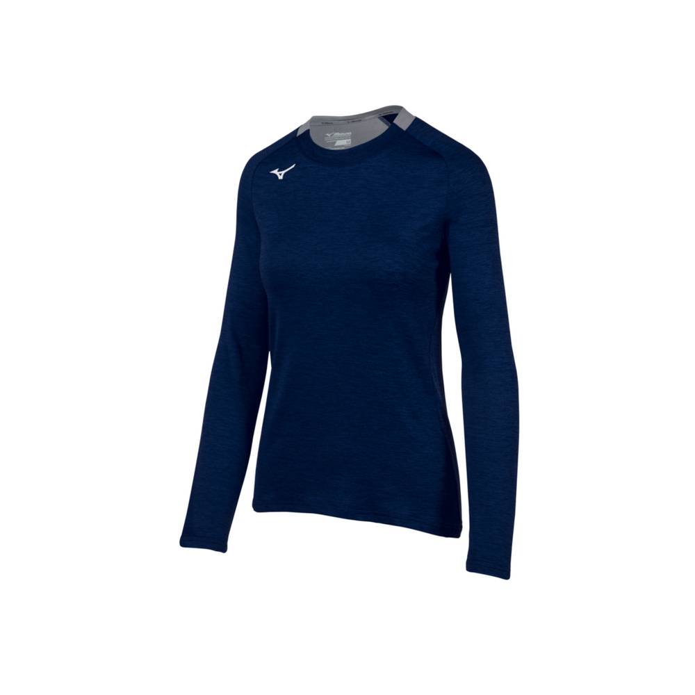 Mizuno Alpha Long Sleeve - Bayan Gömlek - Lacivert Türkiye (YECRVK-768)